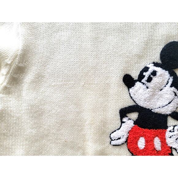 Vintage Disney Character Fashions Mickey Mouse Sweater Chenille Embroidered 70s - Picture 12 of 16